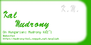 kal mudrony business card